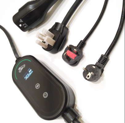 Mode 7KW 2 Pengisi Daya Schuko Ev 16a Steker Listrik Dengan Sensor Suhu