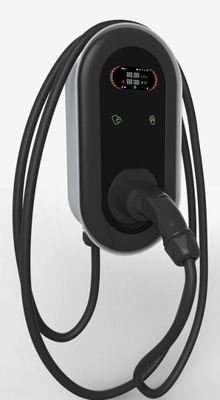 Stasiun Pengisian 7kW AC EV DC6mA Tampilan Layar 4,3 Inci Fase Tunggal