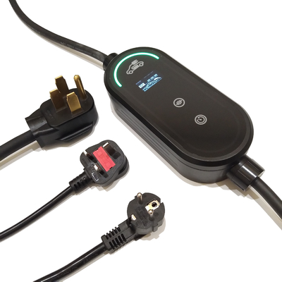 EV Car OEM Type2/Type1/GBT/NACS 3KW/7KW/11KW EV AC Portable Charger Bahan TPU bersertifikat CE, tahan air IP67