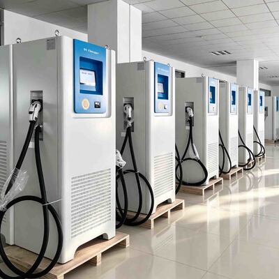 Beli Stasiun Pengisian Cepat DC 60kW-120KW untuk Kendaraan Listrik Dengan CCS GBT Dual Plugs pembuatan online