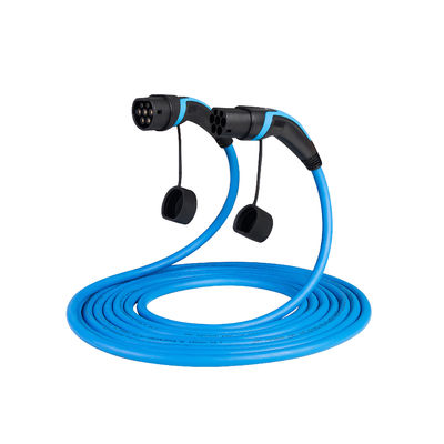 Konektor ev pabrik Cina Tipe 2 ke Tipe 2 32A adaptor tipe 2 kabel pengisian EV