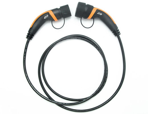 Bahan TPU Sertifikasi TUV 16a 1 Phase Orange Type 2 ev charging wire Kabel Kabel Pengisian Mobil Listrik Ekstensi