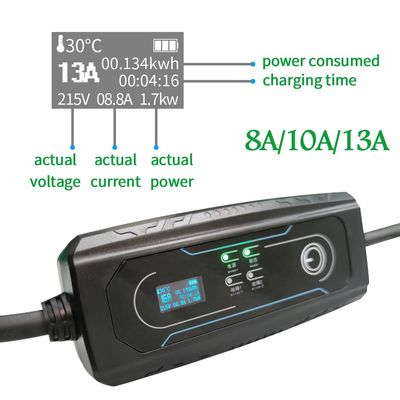 Beli Type2 8-16A 1P Pengisi Daya Kendaraan Listrik Portabel UK 3 PINS Outlet pembuatan online