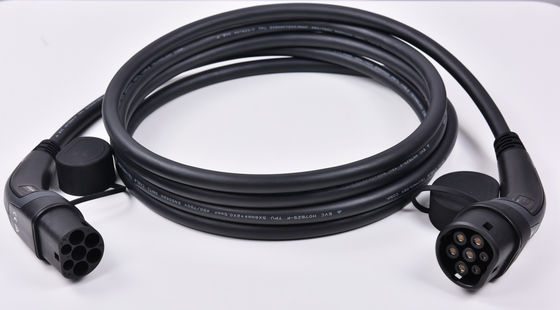 Kabel Pengisian Mobil 32A 3 Fase Tipe 2 Kabel Cladding Abu-abu 5m