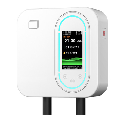 Harga yang pantas 22kW tiga fase pengisian cepat Smart Home Wallbox CE bersertifikat Wall Mounted EV Charger IP65 Waterproof Dukungan RFID / WiFi / Bluetooth Koneksi Tersedia dalam warna Hitam dan Putih on line