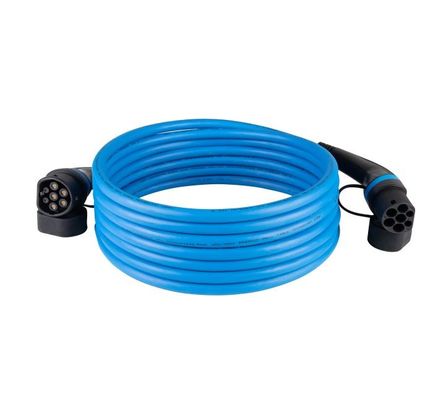 Harga yang pantas 3 fase IEC 62196 Pengisi daya ev panjang kabel yang disesuaikan Tipe 2 ke mode Tipe 2 Kabel pengisian daya EV dengan colokan 32A on line