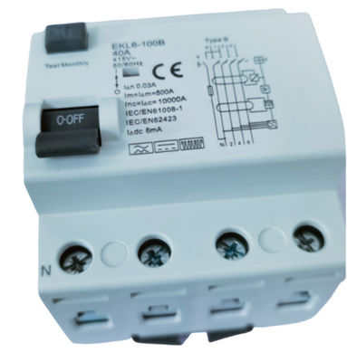 Harga yang pantas Perangkat Perlindungan Arus Sisa DC 6mA 4P 50 / 60Hz Frekuensi Terukur on line