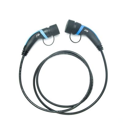 Harga yang pantas 16A 3 Phase 11KW IEC Tipe 2 Konektor Kabel Pengisian Kendaraan Dengan Kabel 5m on line