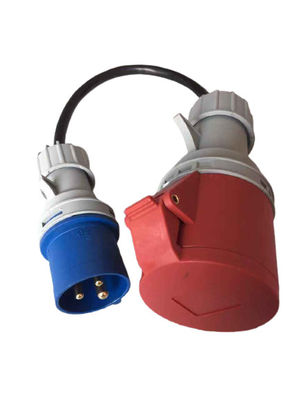Harga yang pantas 32A 250V 5 Pin Ke 3 Pin Adaptor IEC 60309 Plug Adapter Untuk CEE Merah Ke CEE Biru on line